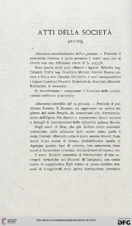 Atti della società: (1906)