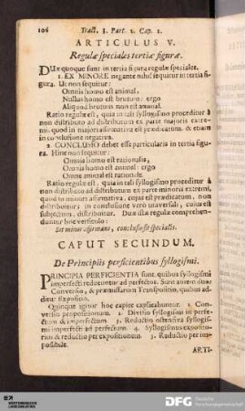 Caput Secundum.