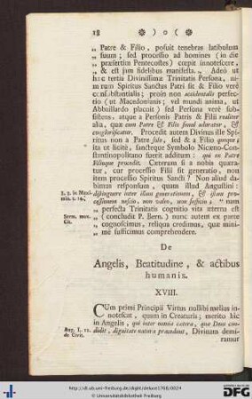 De Angelis, Beatudine, et actibus humanis.