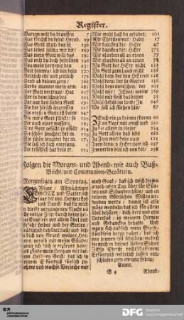 Morgen- und Abend- wie auch Buß- Beicht/ und Communion-Gebätlein.