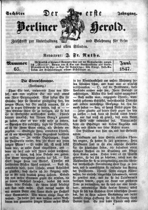 Nummer 65, Juni 1847