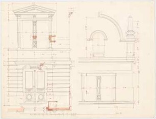 Wohnhaus F. Schwarzmann, München: Giebel der Rückansicht