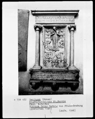 Epitaph für Prinz Ludwig von Pfalz-Neuburg (gestorben 1584)