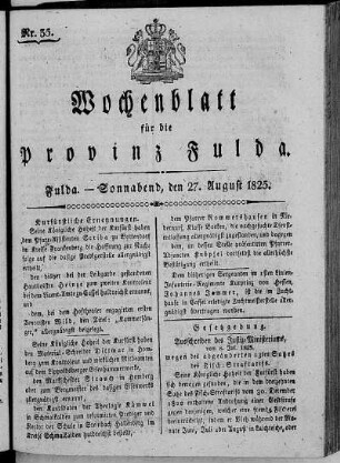 Nr. 35, Ausgabe vom 27. August 1825
