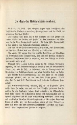 Die deutsche Nationalversammlung.