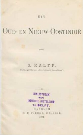 Uit Oud- en Nieuw-Oostindië