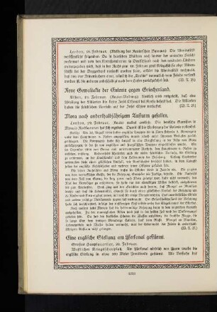 Neue Gewaltakte der Entente gegen Griechenland.