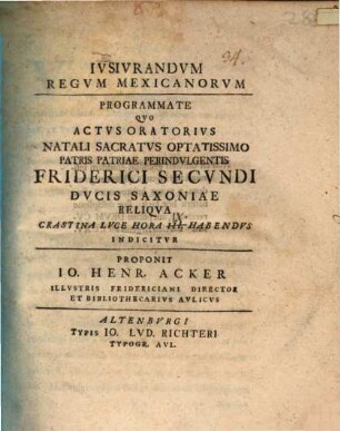 Iusiurandum regum Mexicanorum