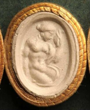 Venus (Aphrodite) hält einen kleinen Spiegel vor das Gesicht (Daktyliothek, Supplement)