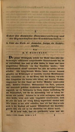 Journal für praktische Chemie : practical applications and applied chemistry ; covering all aspects of applied chemistry. 18. 1839