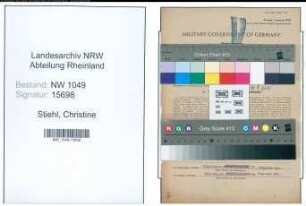 Entnazifizierung Christine Stiehl , geb. 02.08.1909 (Aerztin)