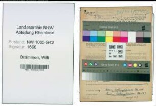 Entnazifizierung Willi Brammen , geb. 01.04.1911 (Friseur)