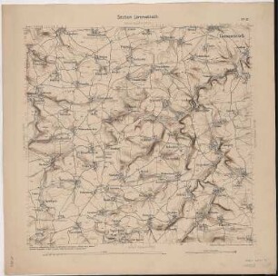 Section Lommatzsch aus: Topographische Karte (Äquidistantenkarte) Sachsen