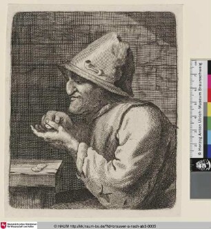 [Ein Geld zählender Bauer; A peasant counting money]