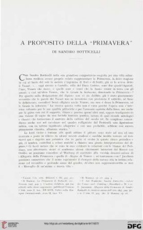 20: A proposito della "Primavera" di Sandro Botticelli