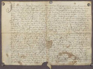 Gültverschreibung von Hans Trutz wohnhaft zu Weißenstein, über zehn Pfund Heller Hauptgut, für das er jährlich zehn Schilling Heller an die Pfarrkirche zu Büchenbronn zahlt.