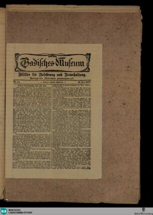 Badische Landes-Zeitung, Badisches Museum, Nr. 56