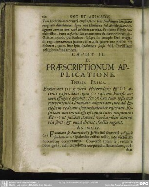 Caput II. De Praescriptionum Applicatione