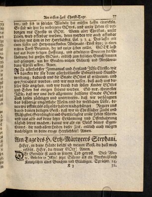77-95, Am Tage des H. Ertz-Maertyrers Stephani