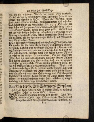 77-95, Am Tage des H. Ertz-Maertyrers Stephani