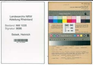 Entnazifizierung Heinrich Seisek , geb. 03.07.1905 (Bergmann)