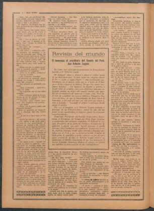Revista del mundo : El homenaje al presidente del Senado del Perú don Roberto Leguía
