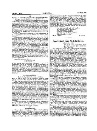 August Sperl zum 70. Geburtstage : 5. September 1932