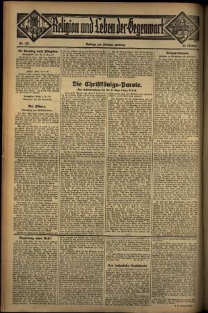 Dritte Ausgabe vom Sonntag, den 30. Oktober 1932.