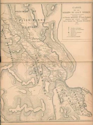 Carte de la mission du Haut Tonkin