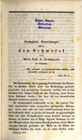 Neues Jahrbuch für Mineralogie, Geognosie, Geologie und Petrefaktenkunde. 1835, 1 - 3