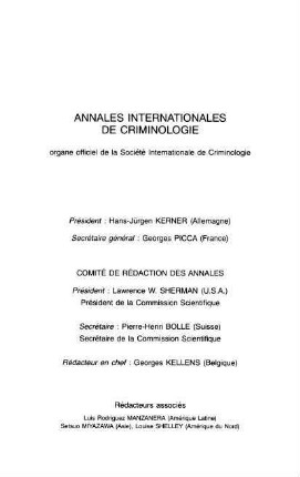 Annales internationales de criminologie