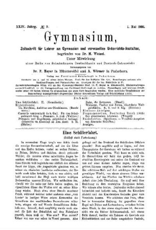 Eine Schülerfahrt : (Schluß statt Fortsetzung)