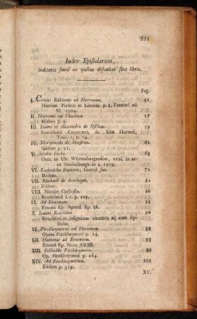 Index Epistolarum, indicatis simul ex quibus desumtae sunt libris.