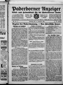 Paderborner Anzeiger : Lokal- und Heimatzeitung für das gesamte Paderborner Land : Tageszeitung für Jedermann : Publikationsorgan vieler Behörden