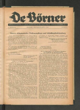 17. Jahrgang, Hamburg-Langenhorn, April 1952, Nummer 4