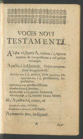 Voces Novi Testamenti