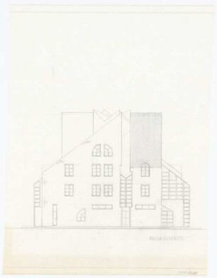Wissenschaftskolleg zu Berlin (WKB), Berlin-Grunewald Neubau: Ansicht Eingangsseite