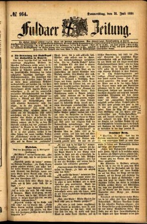 Ausgabe vom Donnerstag, den 21. Juli 1881.
