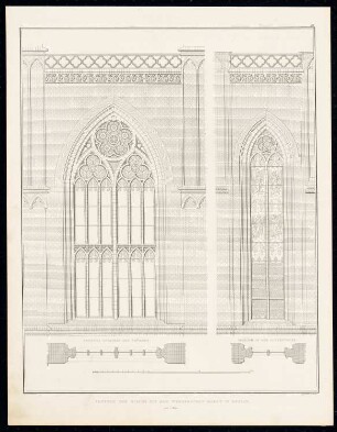 Friedrichswerdersche Kirche, Berlin: Aufriss Fenster (aus: Sammlung Architektonischer Entwürfe, Berlin 1858)