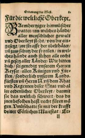 Für die weltlichen Oberkeyt.