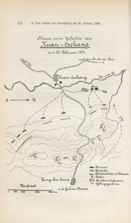 Skizze zum Gefechte von Kuan-tschang am 20. Februar 1901