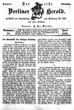 Nummer 69, Juni 1846