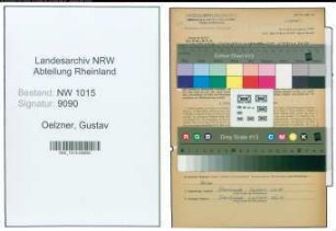 Entnazifizierung Gustav Oelzner , geb. 28.06.1897 (Richtmeister)
