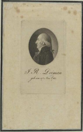 Bildnis des Johan Rudoph Deiman