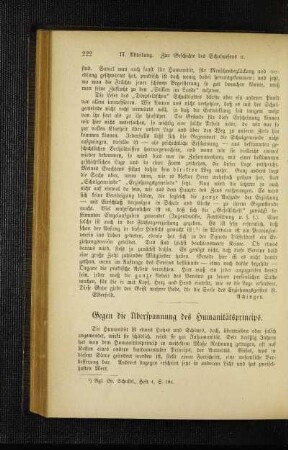 Gegen die Überspannung des Humanitätsprincips