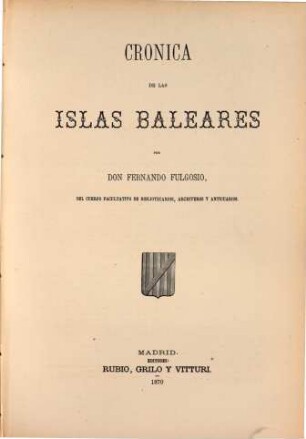 Crónica de las Islas Baleares