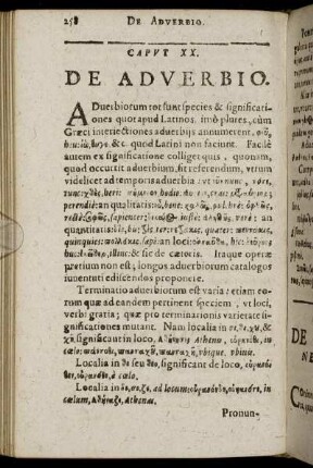 Caput XX. De Adverbio.