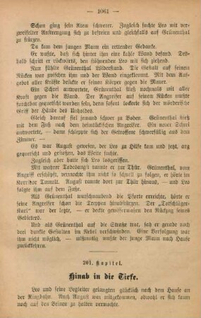 201. Kapitel. Hinab in die Tiefe.