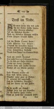 98. Trost im Neide.