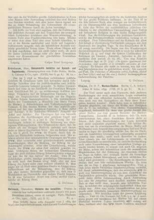 596-597 [Rezension] Chajes, H. P., Markus-Studien